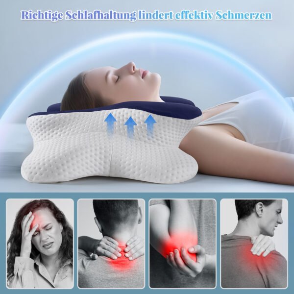 Nourideaux Pillow Neck Pain Memory Foam Ergonomic Pillow - Image 5