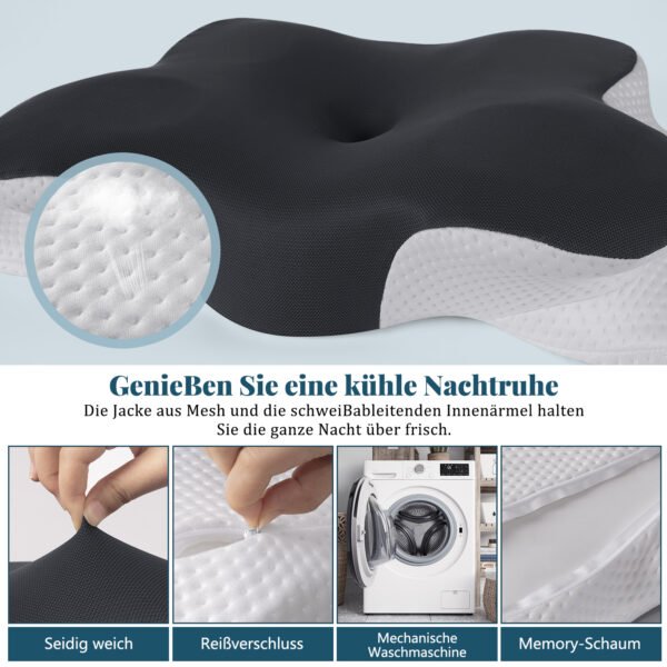 Nourideaux Ergonomic Neck Pillow Neck Pain Sleeping Pillow - Image 6